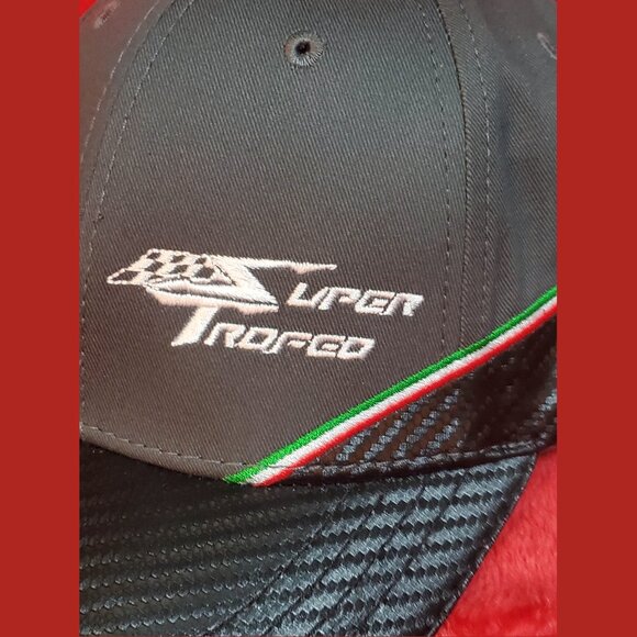 Baseball Cap Embroidered Hat Carbon Fiber Unbranded Auto Racing Super Trofeo - Picture 3 of 16